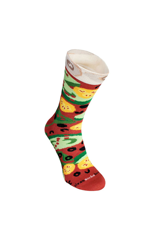 Rainbow Socks Pizza 4 páry Vegetariánská paprika Capricciosa