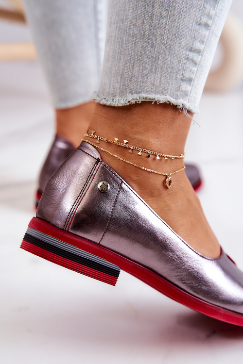 Kožené Polobotky Maciejka Stříbro 05035-42