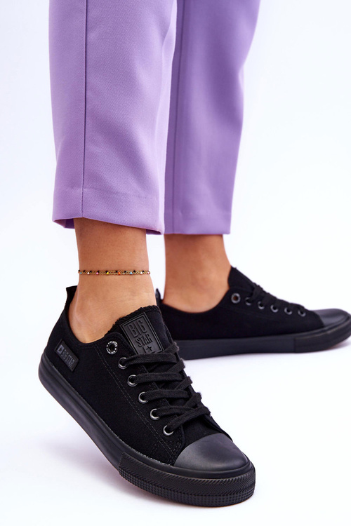 Dámské nízké Materiál tenisky Big Star KK274009 Černá