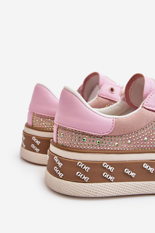 Ženské tenisky s kamienkami goe ll2n4057 ružová