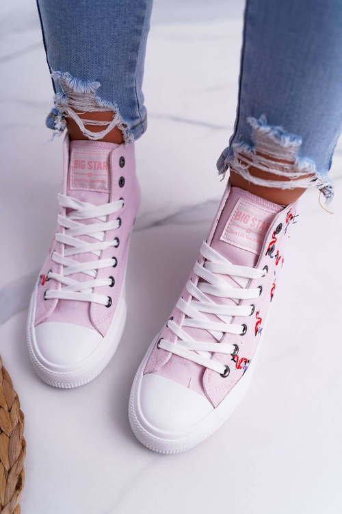 Dámske vysoké tenisky Flaminga Big Star Pink DD274661