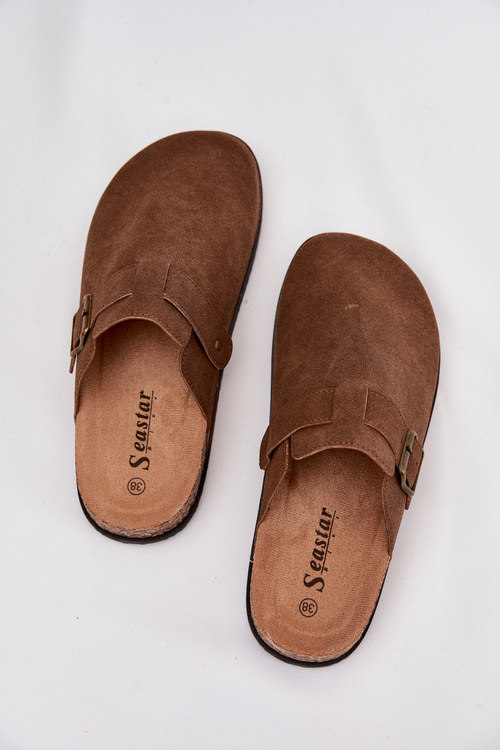 Dámské pantofle a na platformě s přezkou Selio