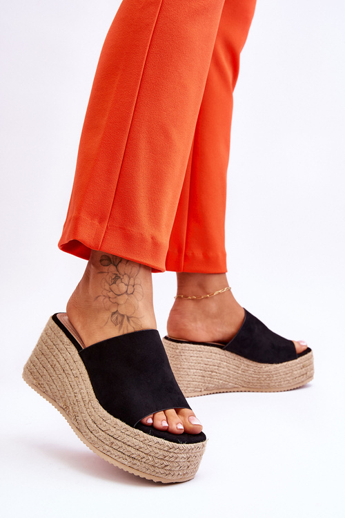 Dámske kliny a platformy čierne ysabel