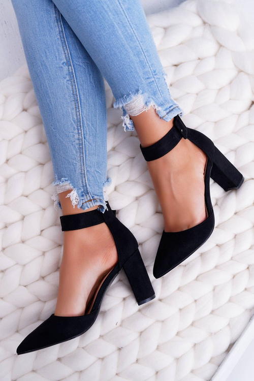 Dámské Lodičky Na Podpatku Černé Domine