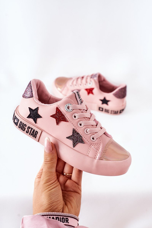 Detské kožené tenisky Big Star II374033 Pink