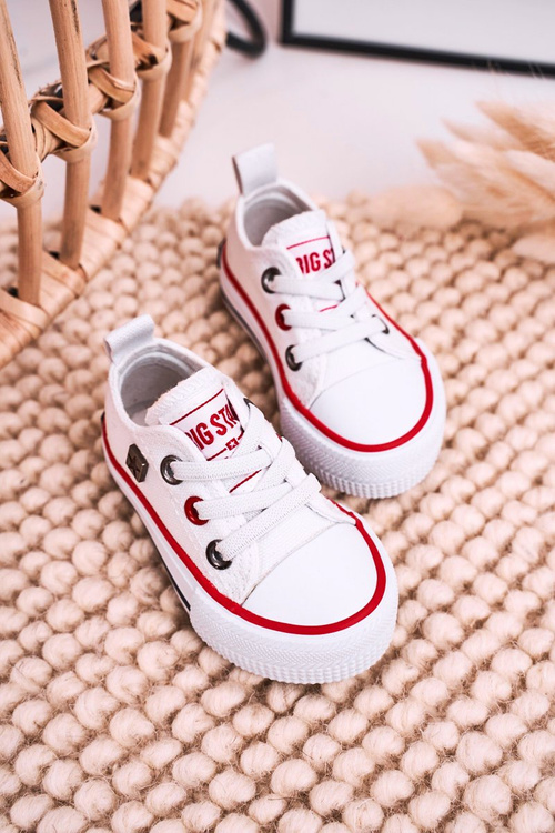 Detská klasická nízka veľká hviezda HH374193 Biele tenisky