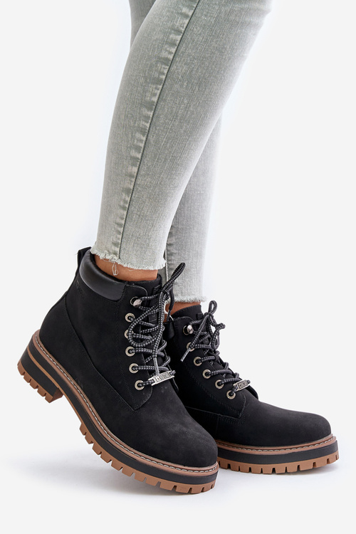 Dámske Zateplené Kotníkové Topánky Big Star OO274A290 Čierne