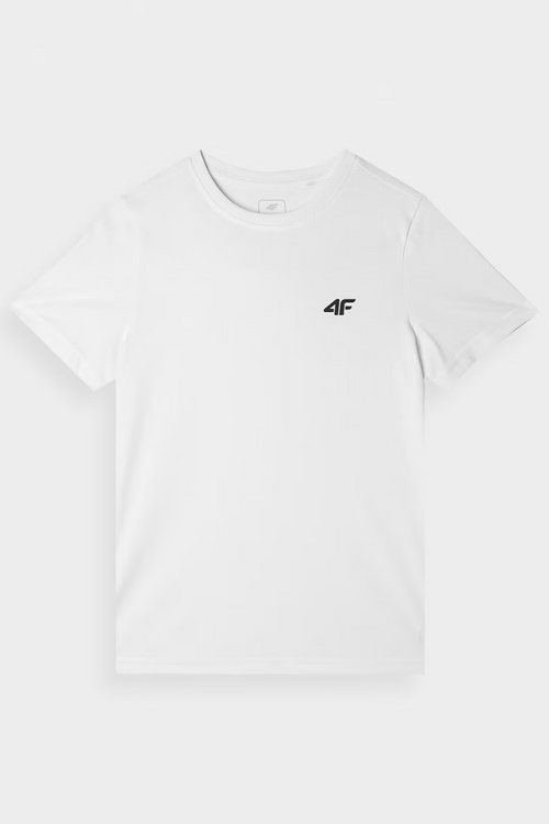 Dievčenské Hladké Bavlnené Tričko Biele 4F 4FJWMM00TTSHF1658-10S