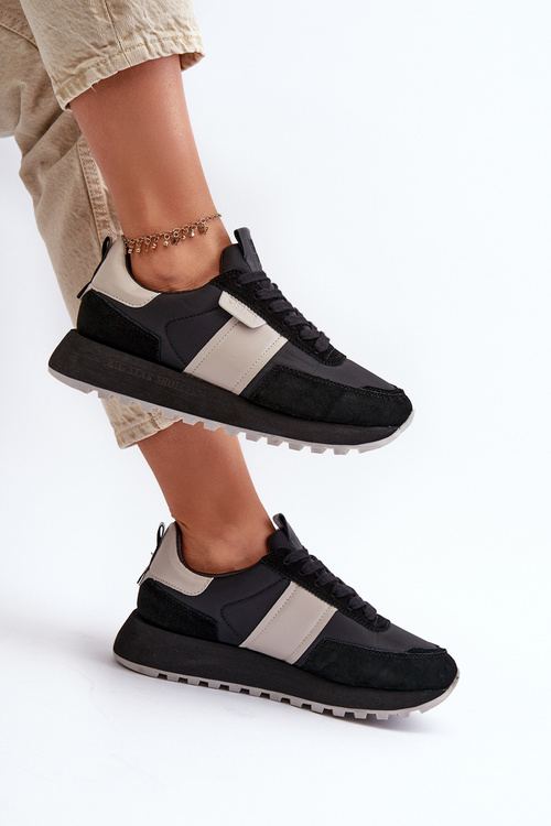 Dámske tenisky na platforme Big Star NN274502 so systémom pamäťovej peny Čierne