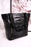 Veľký nakupujúci Laura Biaggi Bag Black Golden Logo