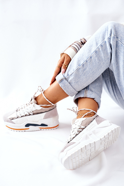 Dámská Sportovní Obuv Sneakersy Bilé Aland