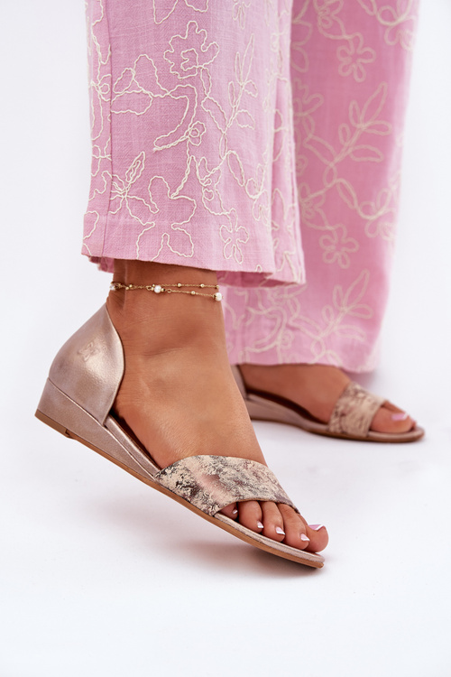 Kožené sandále Maciejka 01971-71 zlaté