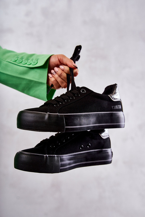 Dámske materiálne tenisky Big Star KK274036 čierna