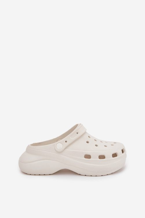 Dámské Pěnové Pantofle Na Platformě Bílá Elisra