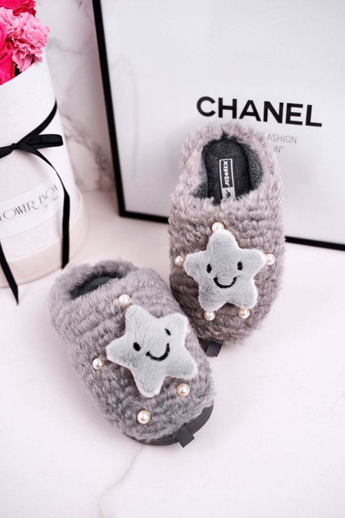 Detský izolovaný flip flops Grey Little Star