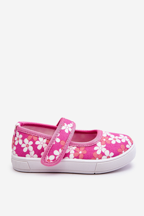 Detské baleríny s ružovými kvetmi Noe