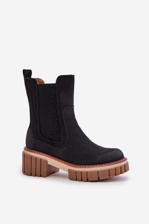 Kotníkové Boty Na Zip Zateplené Černé Linneviae