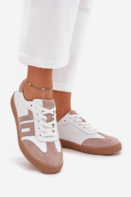 Dámske Kožené Tenisky Vinceza 79557 Biela-Bežová