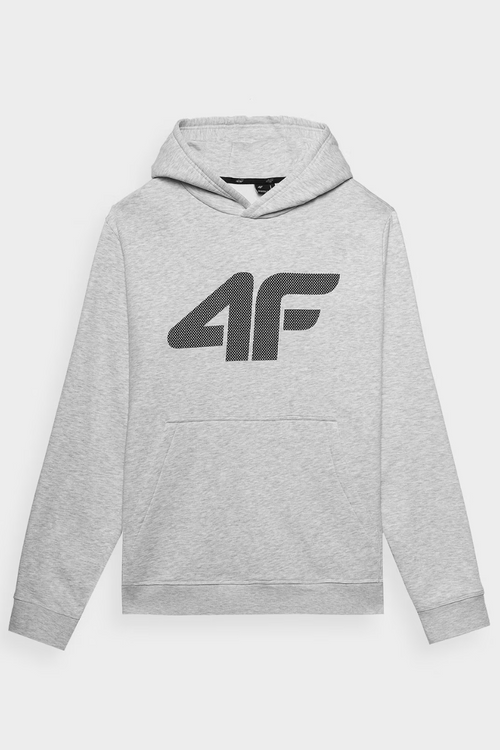 Pánská Mikina Bez Zipu S Kapucí Šedá 4FWMM00TSWSM1464-27M