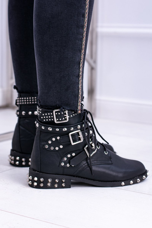 Lu boo boo verona topánky s gombíkmi hroty Buckle rock