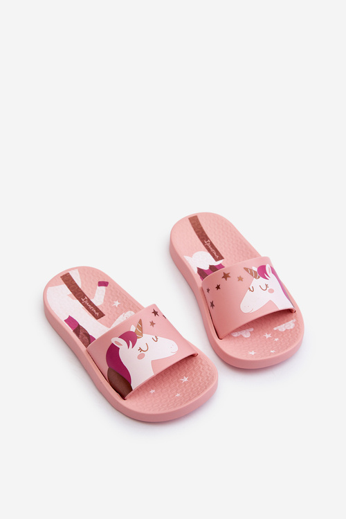 Dievčenské papuče s jednorožcom 83474 Ipanema Urban V Slide Kids Ružové