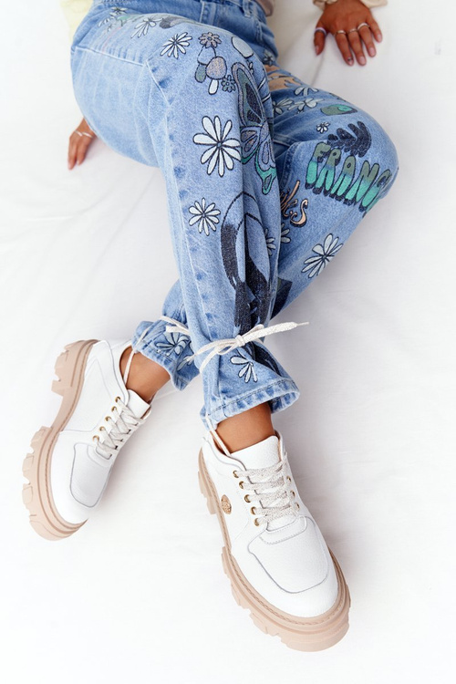 Oxfordské kožené topánky lewski topánky 3011-0 biele