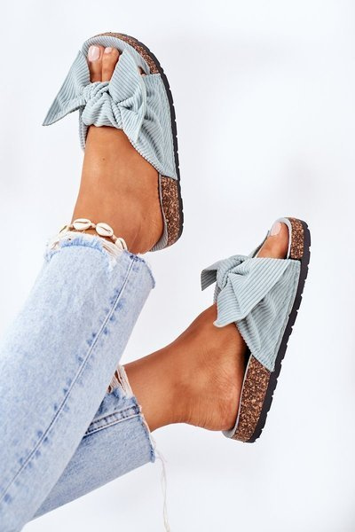 Manšestrové Nazouváky Na Korkové Podrážce Světle Zelené Summertime