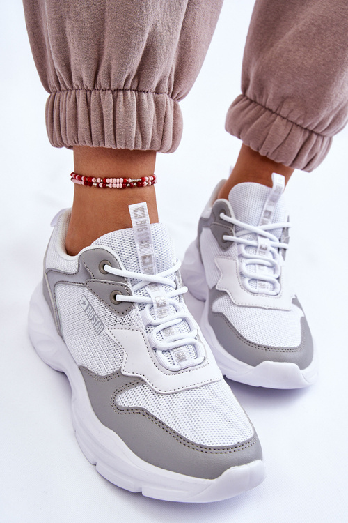 Dámske ľahké športové topánky Big Star LL274375 White and Grey