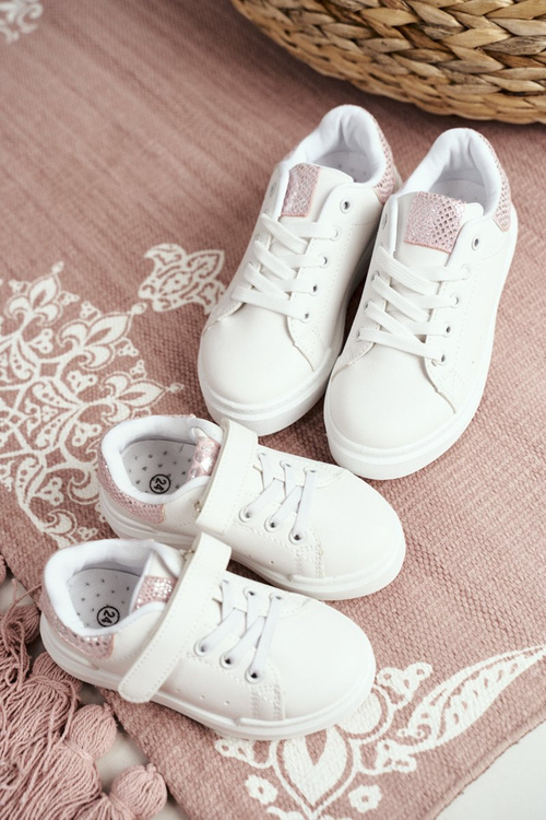 Detské športové topánky s bielym suchým zipsom Ilonka