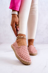 Dámska Polka Dot Espadrilles veľká hviezda JJ274869 ružová