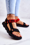 Dámske športové sandále Lee Cooper LCW-22-34-0954L Čierna a červená