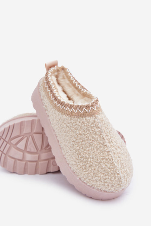 Detské Snehové Topánky S Kožušinou Typu Ovca Svetlo Béžové Selathiel