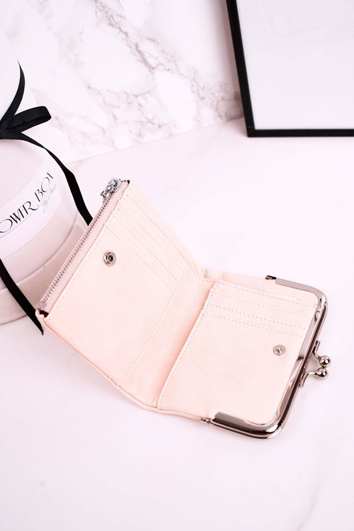 Malé dámske portfólio pripevnené béžovou béžou