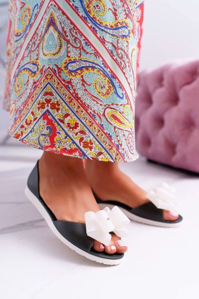 Gumové Baleríny Meliski zelené s mašlí Candy