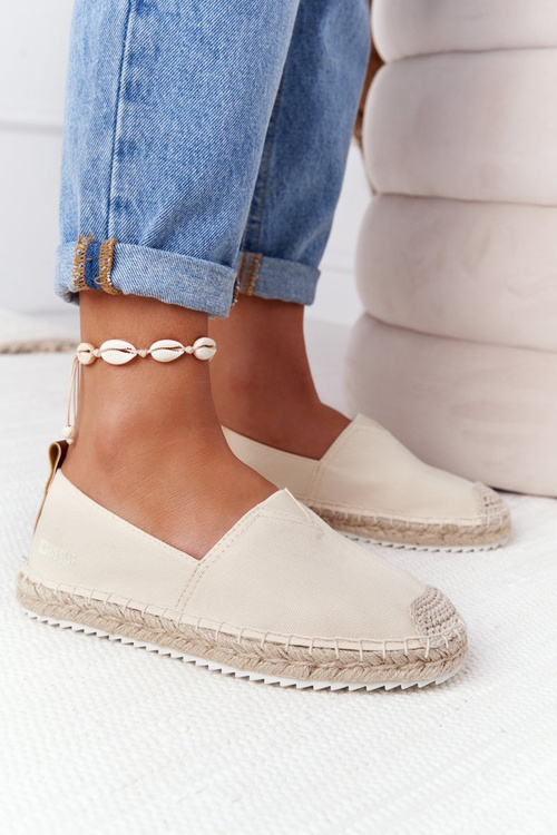 Espadrilky Na Pletené Podrážce Big Star HH274501 Béžové