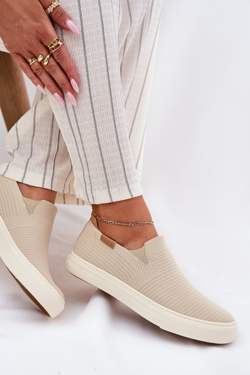 Dámské Tenisky Slip-On Big Star RR274721 Béžové
