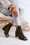 Suede Openwork Boots Maciejka 05420-09 Green