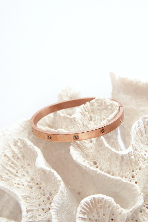 Ocelový náramek s růžovým zlatem Lauren