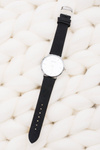 Elegant Leather Black Women Ernest Watch