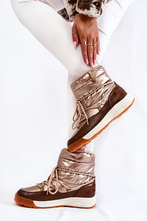 Dámské sněhule Memory Foam Big Star KK274276 Zlato-hnědá