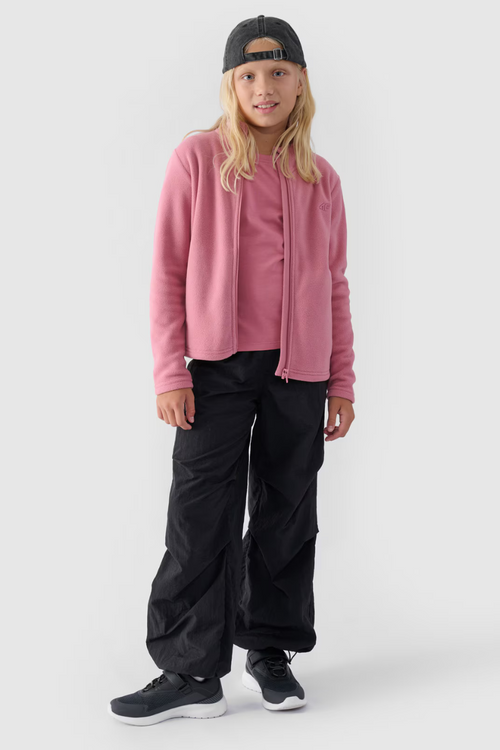 Dievčenský Fleece S Golierom Slim 4F Ružový 4FJWMM00TFLEF261-56S