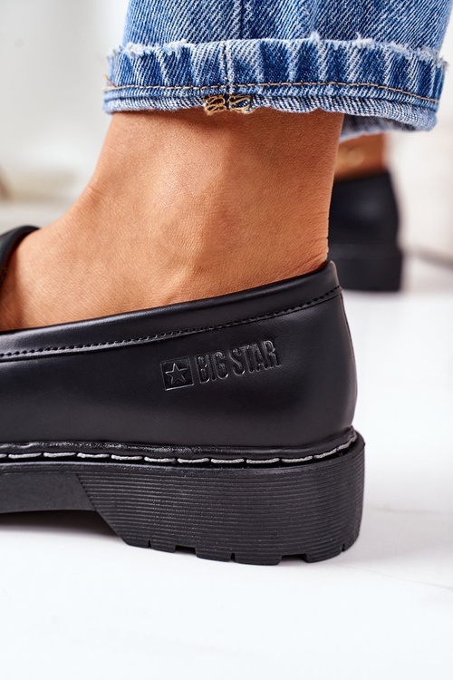 Kožené topánky Loafer Big Star II274100 Čierna