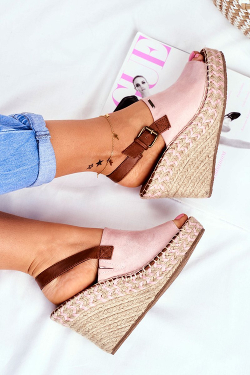 Dámské Sandály Na Klínu Big Star růžové FF274984