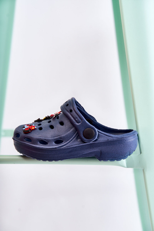 Dětské modré pěnové pantofle Crocs námořnická modrá Sailor