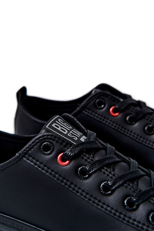 Pánské kůže tenisky BIG STAR JJ174005 Černá