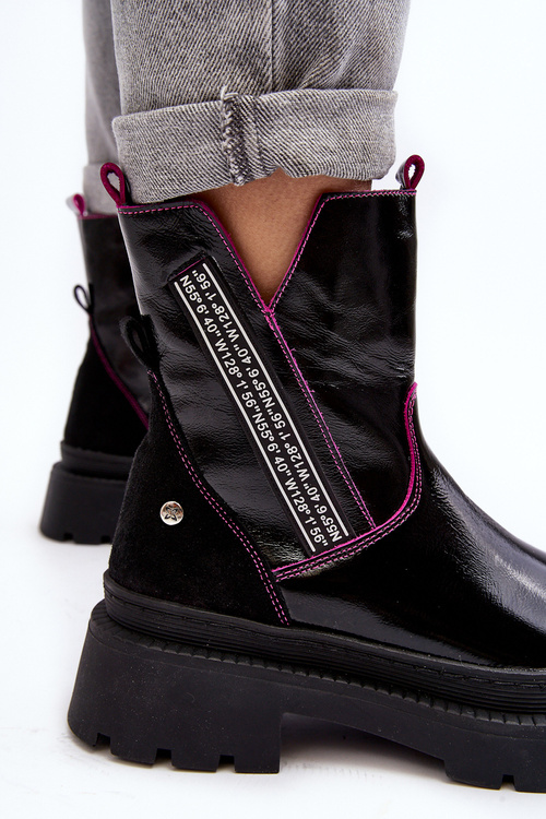 Dámske kožené topánky Maciejka 06236-15 Čierna