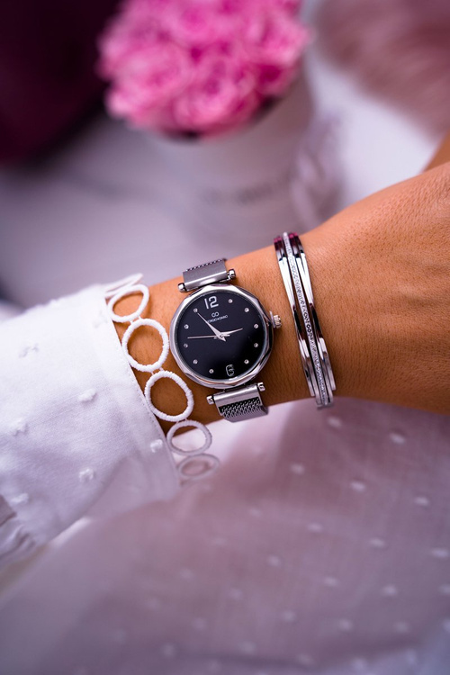 Dámské Hodinky Giorgio & Dario stříbrné černé Sinara