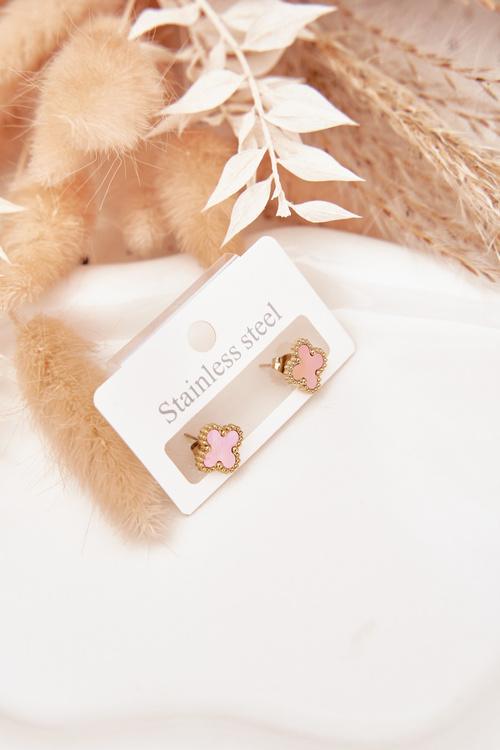Náušnice z nehrdzavejúcej ocele ružové zlato