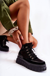 Módne dámske topánky na platforme čierne veľkolepé