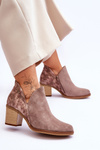 Dámske kožené topánky na Maciejka Post 04492-14 Dark Beige